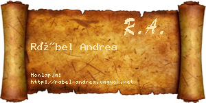 Rábel Andrea névjegykártya